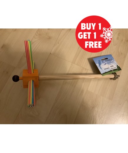 37cm Party Fun Spinning Perch Parrot Toy - BOGOF